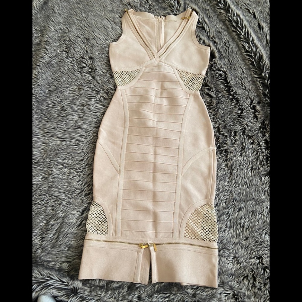 Tan Body Con  MAXI Dress